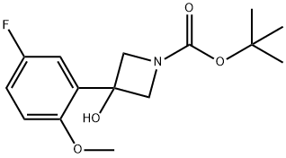 tert-Butyl 3-(5-fluoro-2-methoxyphenyl)-3-hydroxyazetidine-1-carboxylate Structural