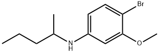 Benzenamine, 4-bromo-3-methoxy-N-(1-methylbutyl)- Structural