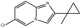 Imidazo[1,2-a]pyridine, 6-chloro-2-(1-methylcyclopropyl)- Structural