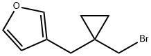 Furan, 3-[[1-(bromomethyl)cyclopropyl]methyl]- Structural