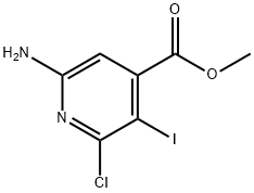 methyl 6-amino-2-chloro-3-iodoisonicotinate Structural