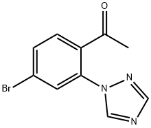 Ethanone, 1-[4-bromo-2-(1H-1,2,4-triazol-1-yl)phenyl]- Structural