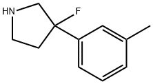 Pyrrolidine, 3-fluoro-3-(3-methylphenyl)- Structural