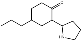 Cyclohexanone, 4-propyl-2-(2-pyrrolidinyl)- Structural