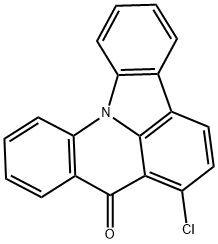 Indolo[3,2,1-de]acridin-8-one, 7-chloro- Structural
