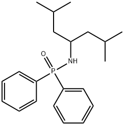 Phosphinic amide, N-[3-methyl-1-(2-methylpropyl)butyl]-P,P-diphenyl- Structural