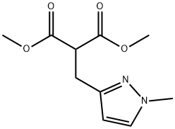 Propanedioic acid, 2-[(1-methyl-1H-pyrazol-3-yl)methyl]-, 1,3-dimethyl ester Structural
