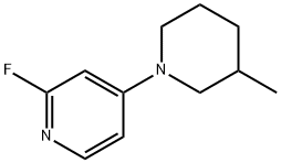Pyridine, 2-fluoro-4-(3-methyl-1-piperidinyl)- Structural