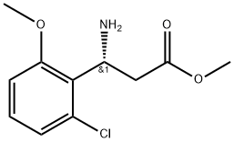 Benzenepropanoic acid, β-amino-2-chloro-6-methoxy-, methyl ester, (βR)- Structural