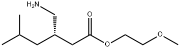 Hexanoic acid, 3-(aminomethyl)-5-methyl-, 2-methoxyethyl ester, (3S)- Structural