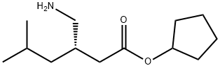 Hexanoic acid, 3-(aminomethyl)-5-methyl-, cyclopentyl ester, (3S)- Structural