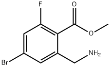Benzoic acid, 2-(aminomethyl)-4-bromo-6-fluoro-, methyl ester Structural