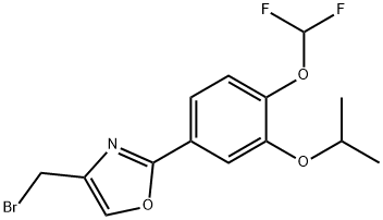 Oxazole, 4-(bromomethyl)-2-[4-(difluoromethoxy)-3-(1-methylethoxy)phenyl]- Structural