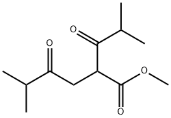 Hexanoic acid, 5-methyl-2-(2-methyl-1-oxopropyl)-4-oxo-, methyl ester Structural