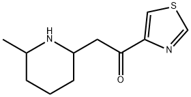 Ethanone, 2-(6-methyl-2-piperidinyl)-1-(4-thiazolyl)- Structural