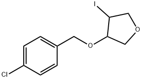 Furan, 3-[(4-chlorophenyl)methoxy]tetrahydro-4-iodo- Structural
