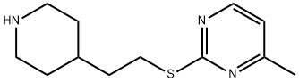 Pyrimidine, 4-methyl-2-[[2-(4-piperidinyl)ethyl]thio]- Structural
