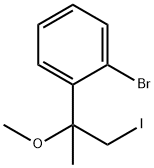 Benzene, 1-bromo-2-(2-iodo-1-methoxy-1-methylethyl)- Structural