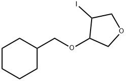 Furan, 3-(cyclohexylmethoxy)tetrahydro-4-iodo- Structural
