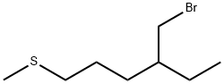 Hexane, 4-(bromomethyl)-1-(methylthio)- Structural