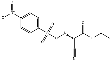 Acetic acid, 2-cyano-2-[[[(4-nitrophenyl)sulfonyl]oxy]imino]-, ethyl ester Structural