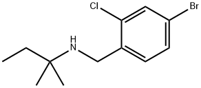 Benzenemethanamine, 4-bromo-2-chloro-N-(1,1-dimethylpropyl)- Structural