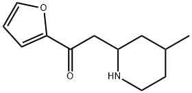 Ethanone, 1-(2-furanyl)-2-(4-methyl-2-piperidinyl)- Structural