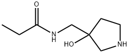 Propanamide, N-[(3-hydroxy-3-pyrrolidinyl)methyl]- Structural