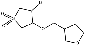 Furan, 3-[[(4-bromotetrahydro-1,1-dioxido-3-thienyl)oxy]methyl]tetrahydro- Structural