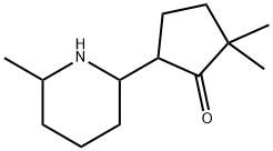 Cyclopentanone, 2,2-dimethyl-5-(6-methyl-2-piperidinyl)- Structural