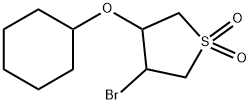 Thiophene, 3-bromo-4-(cyclohexyloxy)tetrahydro-, 1,1-dioxide Structural