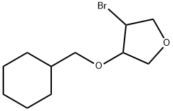 Furan, 3-bromo-4-(cyclohexylmethoxy)tetrahydro- Structural