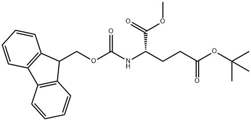 L-Glutamic acid, N-[(9H-fluoren-9-ylmethoxy)carbonyl]-, 5-(1,1-dimethylethyl) 1-methyl ester Structural