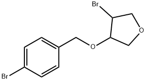 Furan, 3-bromo-4-[(4-bromophenyl)methoxy]tetrahydro- Structural