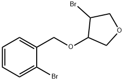 Furan, 3-bromo-4-[(2-bromophenyl)methoxy]tetrahydro- Structural