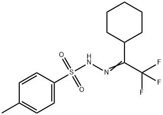 Benzenesulfonic acid, 4-methyl-, 2-(1-cyclohexyl-2,2,2-trifluoroethylidene)hydrazide Structural