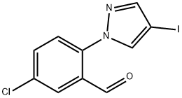 Benzaldehyde, 5-chloro-2-(4-iodo-1H-pyrazol-1-yl)- Structural