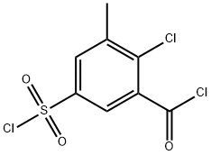 Benzoyl chloride, 2-chloro-5-(chlorosulfonyl)-3-methyl- Structural