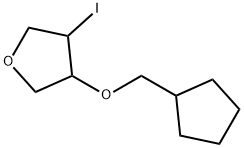 Furan, 3-(cyclopentylmethoxy)tetrahydro-4-iodo- Structural