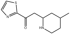 Ethanone, 2-(4-methyl-2-piperidinyl)-1-(2-thiazolyl)- Structural