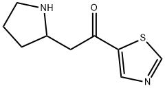 Ethanone, 2-(2-pyrrolidinyl)-1-(5-thiazolyl)- Structural