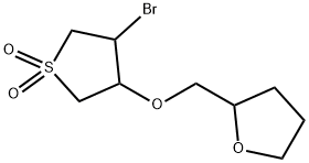 Furan, 2-[[(4-bromotetrahydro-1,1-dioxido-3-thienyl)oxy]methyl]tetrahydro- Structural
