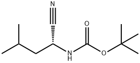 tert-butyl (R)-1-cyano-3-methylbutylcarbamate Structural