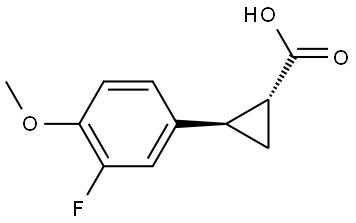 trans-2-(3-fluoro-4-methoxyphenyl)cyclopropane-1-carboxylic acid Structural