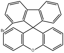 Spiro[9H-fluorene-9,9'-[9H]xanthene], 1-bromo- Structural