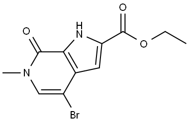 ethyl 4-bromo-6-methyl-7-oxo-6,7-dihydro-1H-pyrrolo[2,3-c]pyridine-2-carboxylate Structural