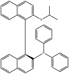 Phosphine, [(1R)-2'-[(1-methylethyl)thio][1,1'-binaphthalen]-2-yl]diphenyl- (9CI) Structural