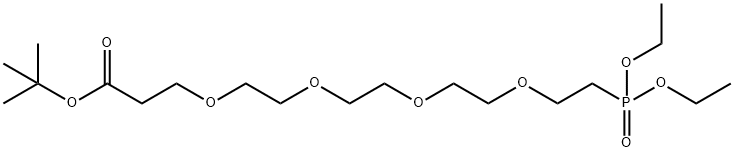 t-butyoxycarboxy-PEG4-phosphonic acid ethyl ester Structural
