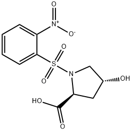 L-Proline, 4-hydroxy-1-[(2-nitrophenyl)sulfonyl]-, trans- (9CI) Structural