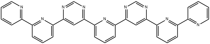 Pyrimidine, 4,4'-(2,6-pyridinediyl)bis[6-[2,2'-bipyridin]-6-yl- Structural